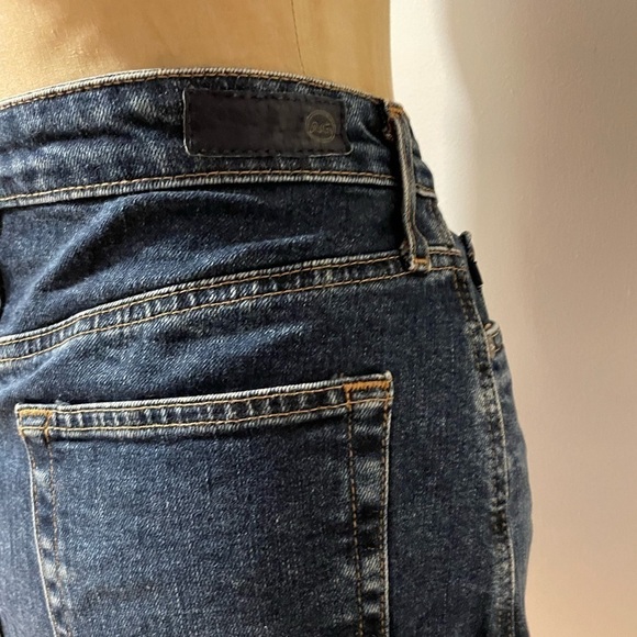 AG Adriano Goldschmied Skirt Denim 27 A Line Jean Dark Y2K Blue - Picture 7 of 14